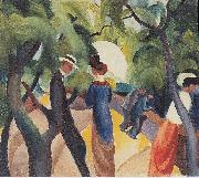 August Macke Promenade oil painting on canvas